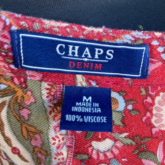 Red Paisley CHAPS ButtonUp - Picture 6 of 8